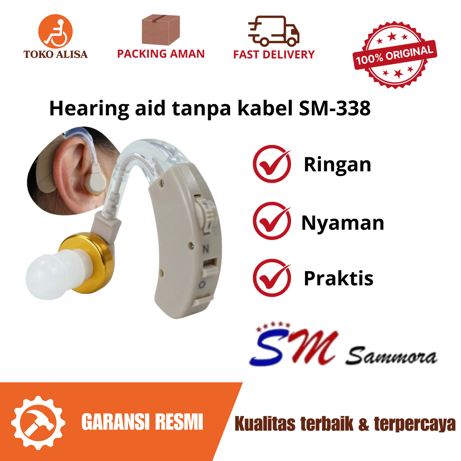 Hearing aid tanpa kabel SM-338